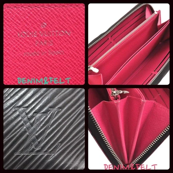 🩷Louis Vuitton Black/Pink Epi Zippy Long Wallet/Purse |PRELOVED | RARE!!🩷🖤🩷 - Picture 2 of 16